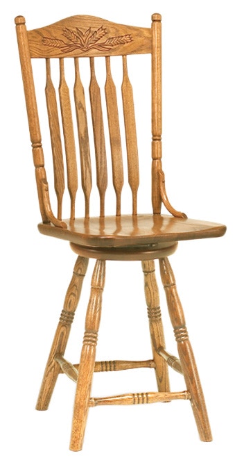 Bent Paddle Post Swivel Bar Stool 