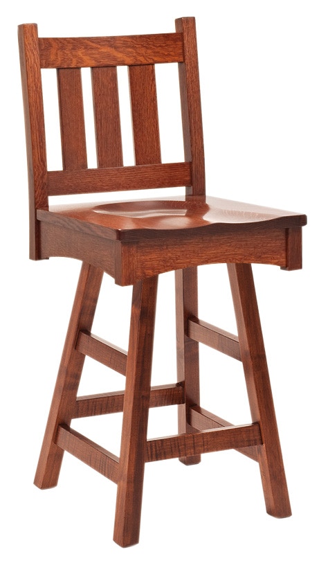  Vintage Mission Swivel Barstool 