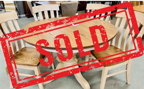  Carson 48" Sgl Pedestal Table & Chairs: Clearance $2215 