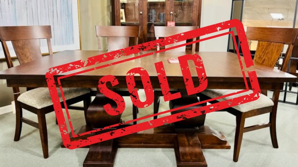  Barrington Dbl Pedestal Table w Baldwin Chairs: Clearance $4863 