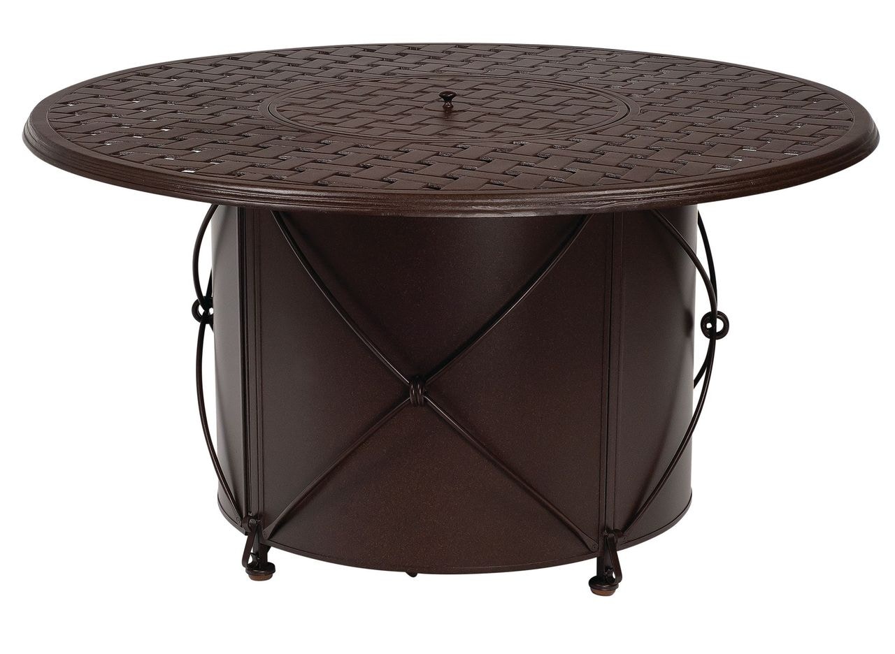 Round Chat Height Fire Table Base with Round Burner (Fire Table Top Sold Separately) 4TM348