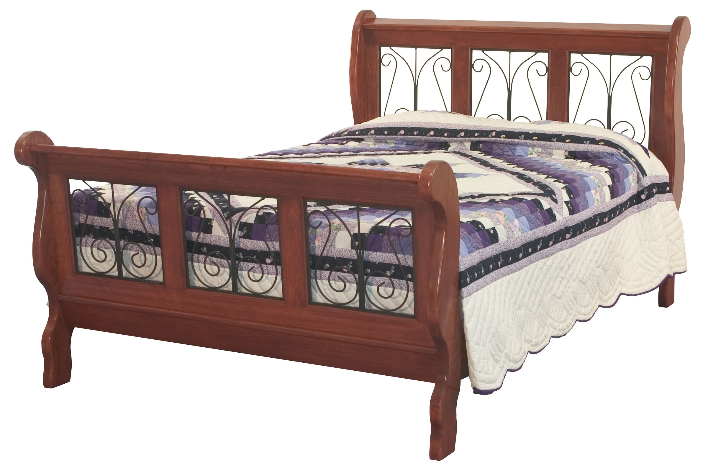  Classic Wrought Iron Sleigh Bed 