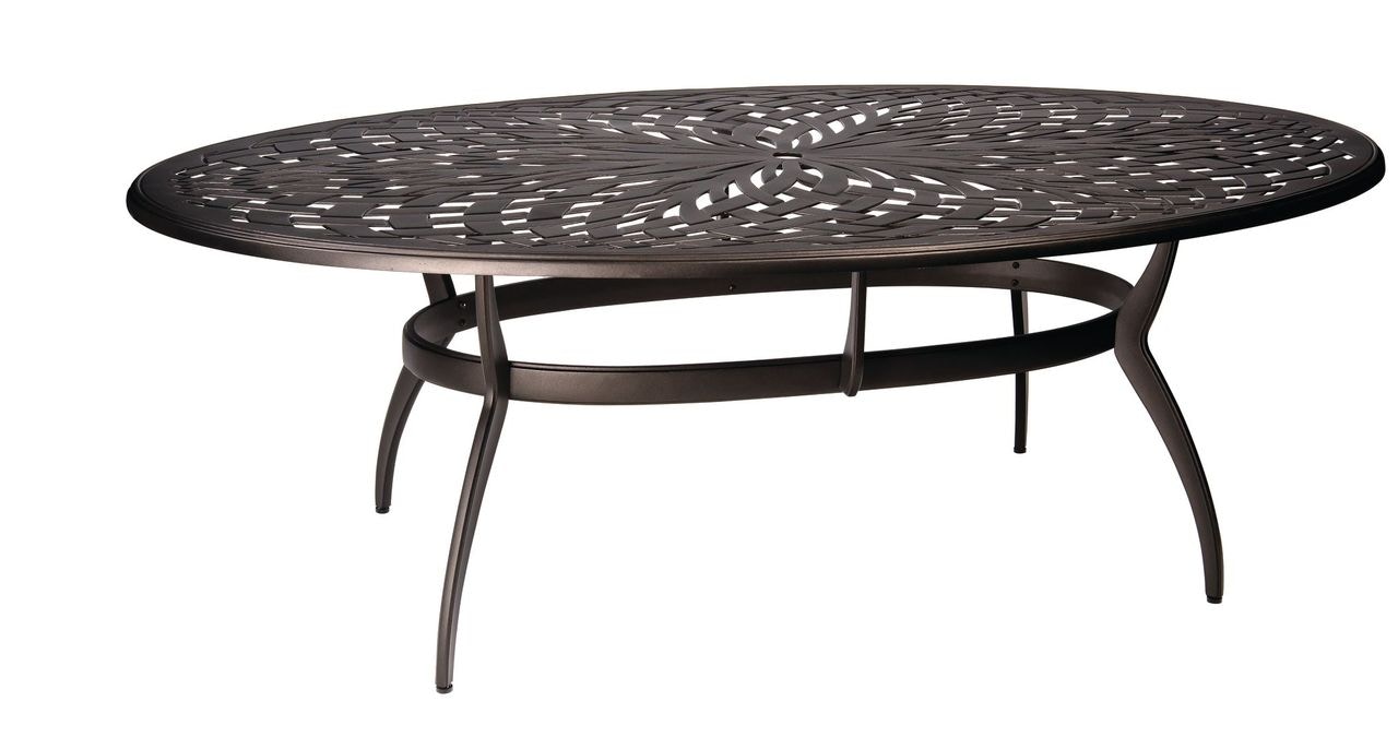 Oval Umbrella Dining Table 7U84BT