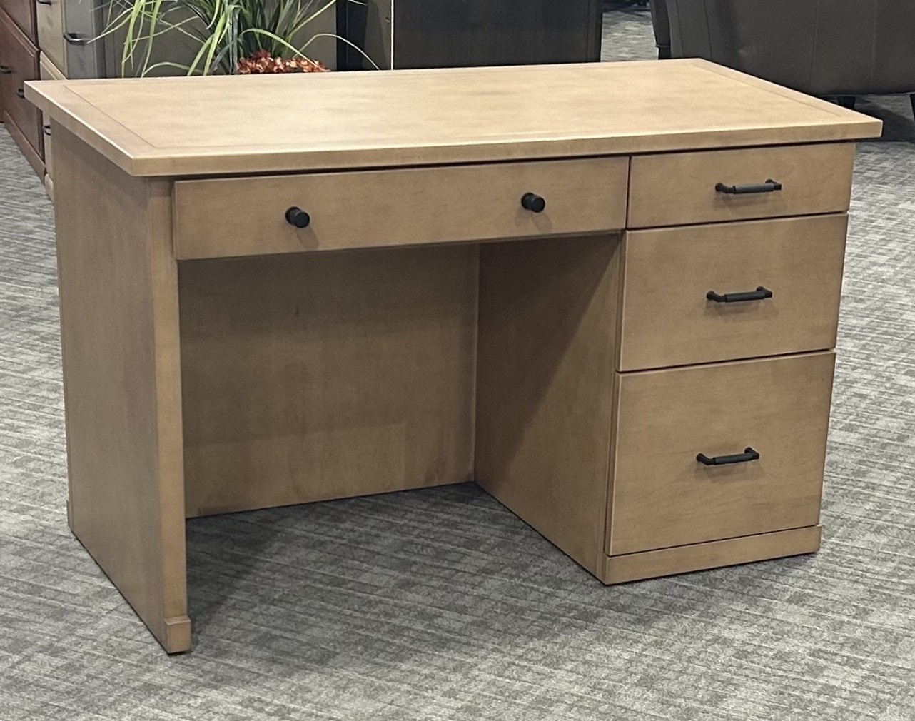  Slimline desks in Maple or Alder woods. Choice of 4 edge details, many stain colors, and a host of handles/knobs. Highly customizable, we ca SC-SLIMLINE50
