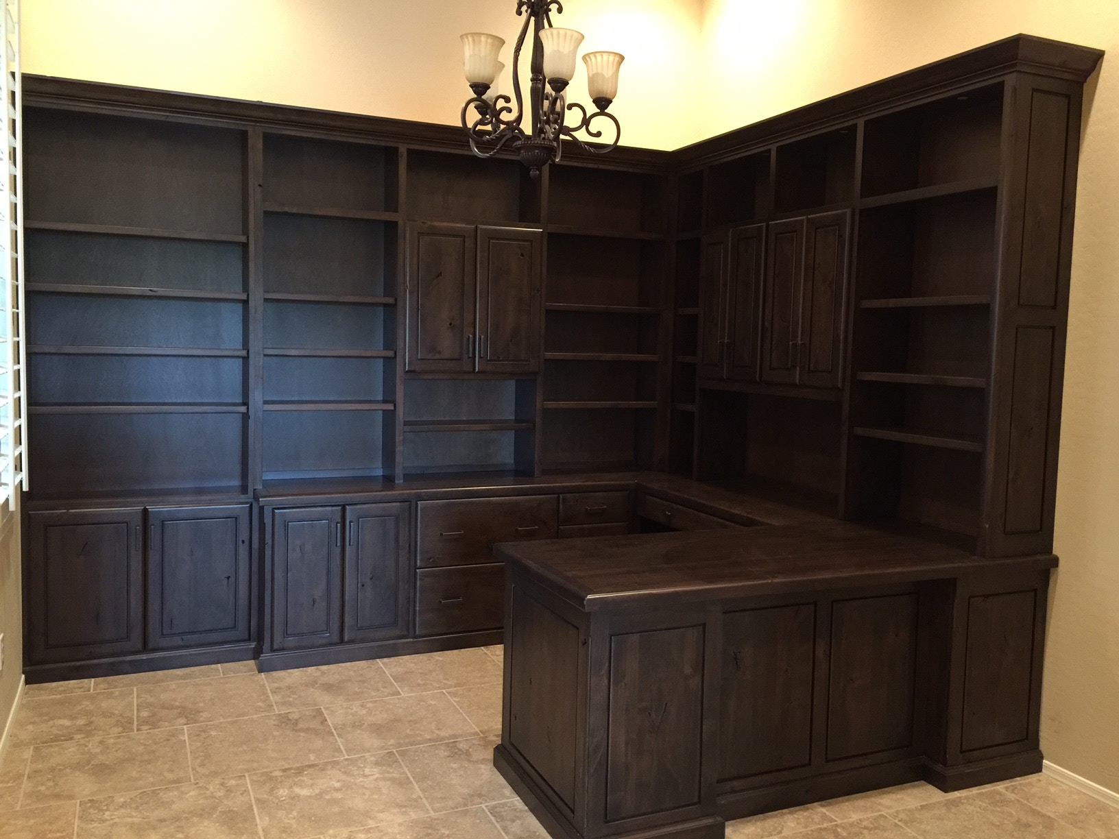  built-in office wall unit. Designed and built to your size and requirements. Choice of woods, choice of color. Modify size and style to your Serafina-BIO-1