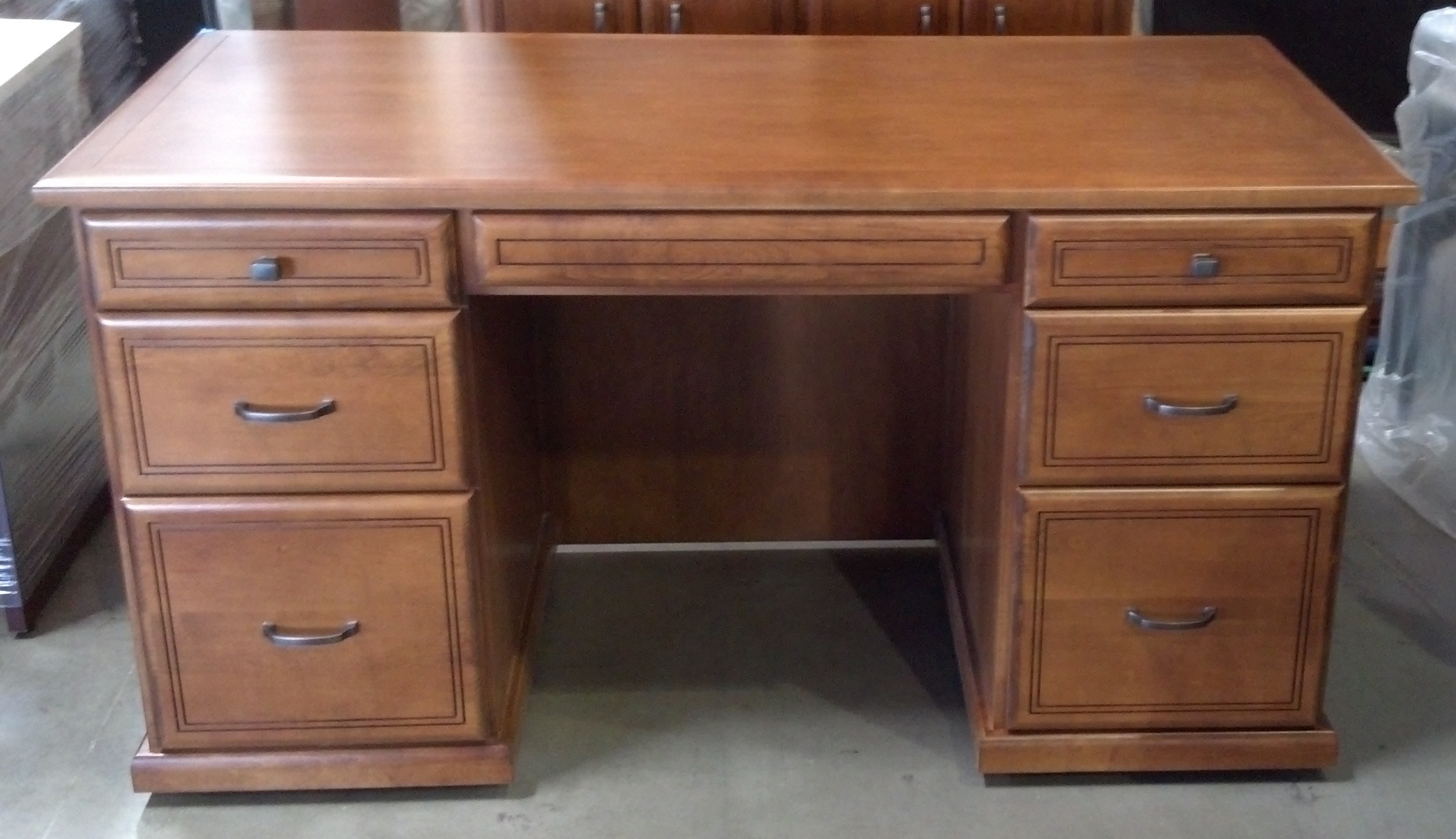  desks in Maple or Alder woods. Choice of 4 edge details, many stain colors, and a host of handles/knobs. Highly customizable, we can even do SC-SLIMLINE60