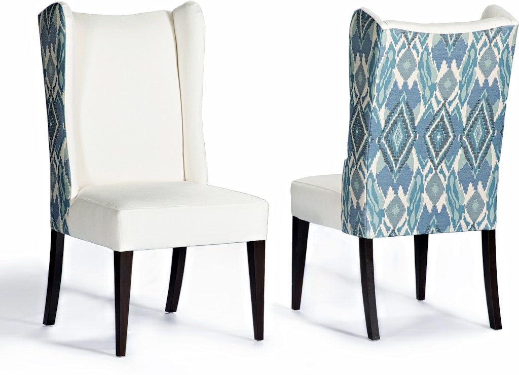 Acrylic Leg Wingback Dining Room Chair