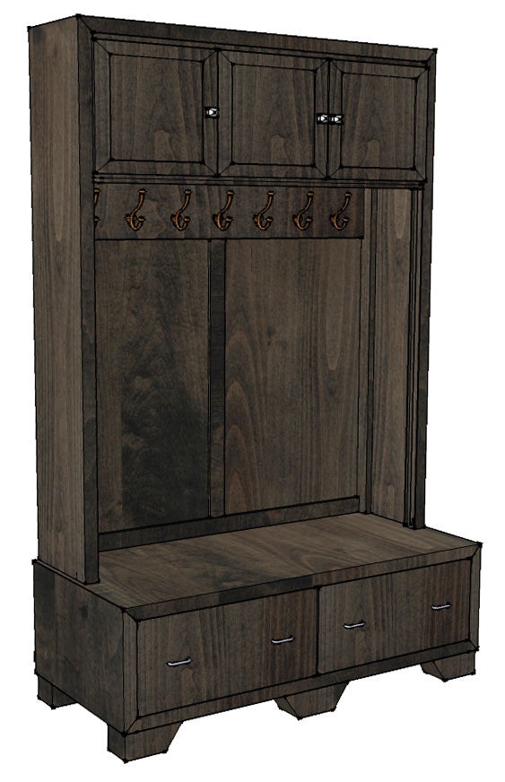 Abalone Double Hall Tree Aw5112 Borofka S Furniture Woodbury