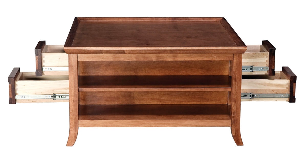Mystic Creek Living Room 4 Drawer Square Coffee Table Mc3105