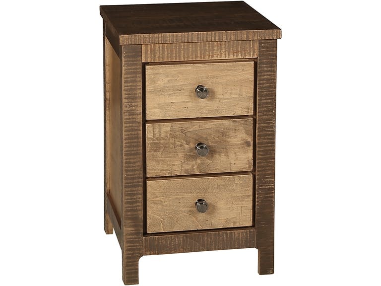 Precision Crafted Bedroom Narrow 3 Drawer Nightstand Pc5901