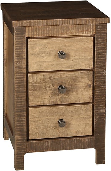 Precision Crafted Bedroom Narrow 3 Drawer Nightstand Pc5901