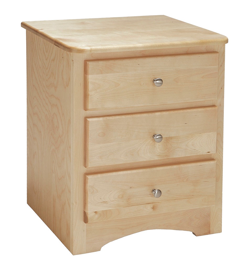 Northern Heritage Bedroom Narrow 3 Drawer Nightstand Nh9906