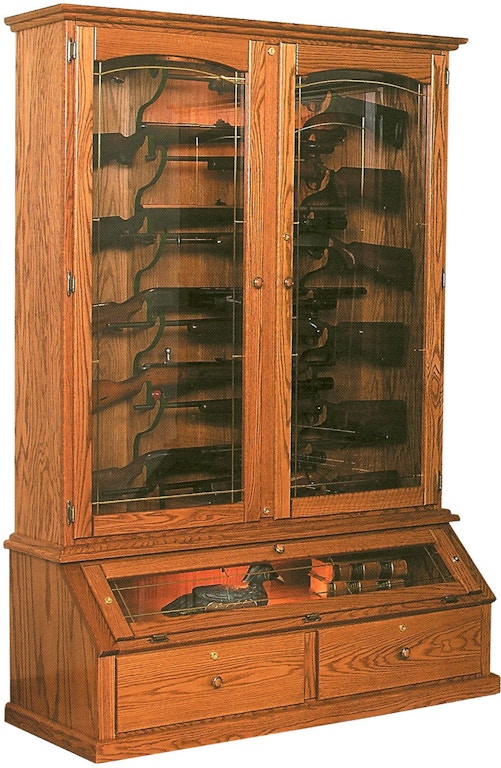 Willow Valley Living Room 12 Gun Horizontal Gun Cabinet ...