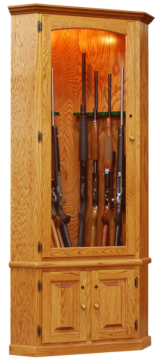 Willow Valley Living Room 8 Gun Corner Cabinet Wv2145 Borofka S