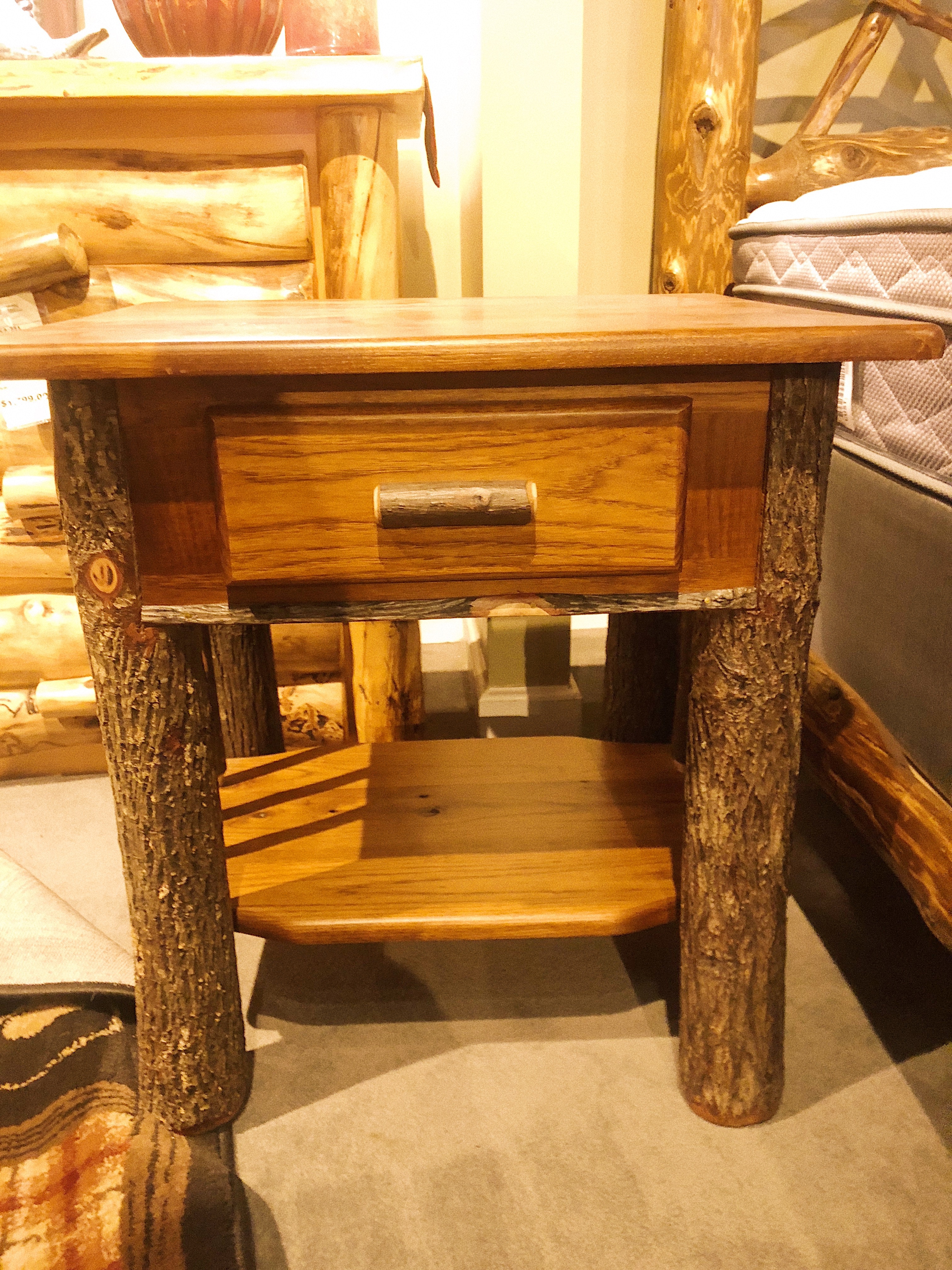 Northeastern Rustic Clearance Hickory Nightstand B 43 Bennington Furniture Bennington Vt