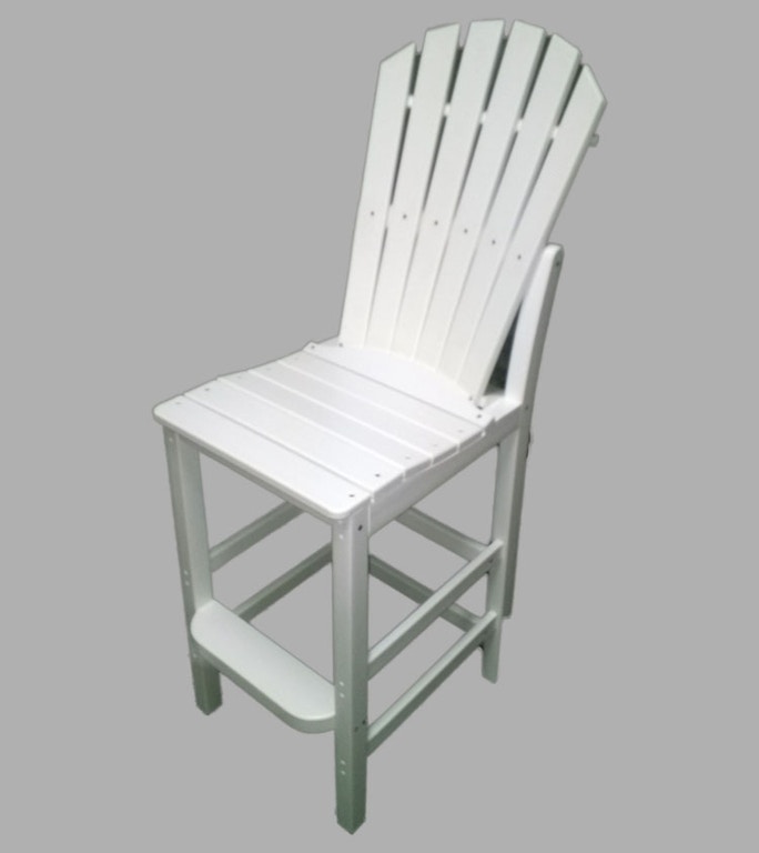 Carolina Casual Outdoor Patio Curved Armless Bar Chair 122