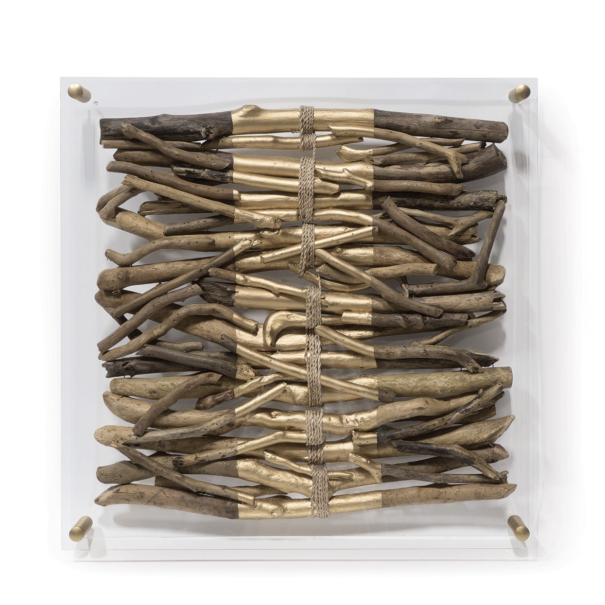  Acrylic Driftwood Wall Decor Stripe 
