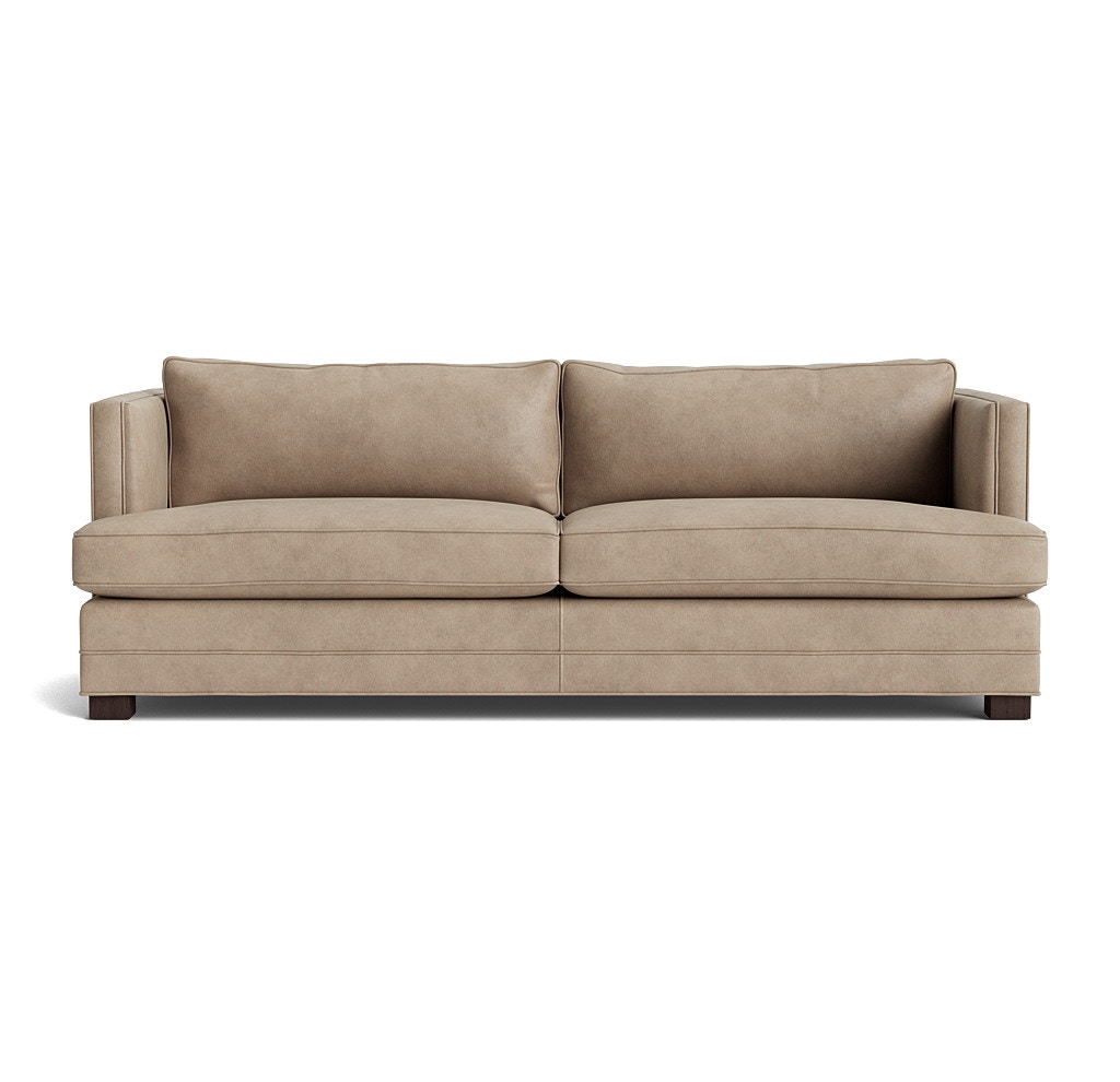  KEATON SHELTER ARM LEATHER SOFA 