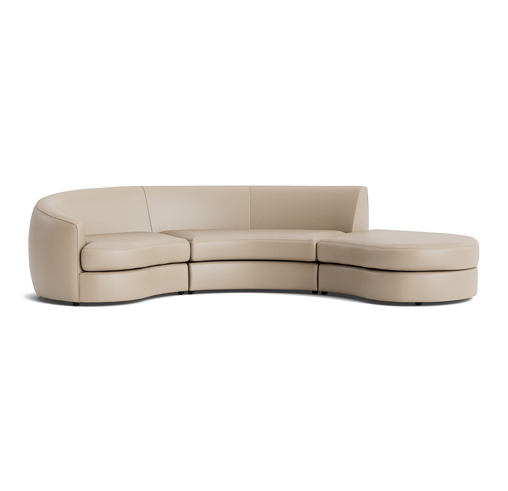  GISELLE 3-PIECE LEFT LEATHER SECTIONAL 
