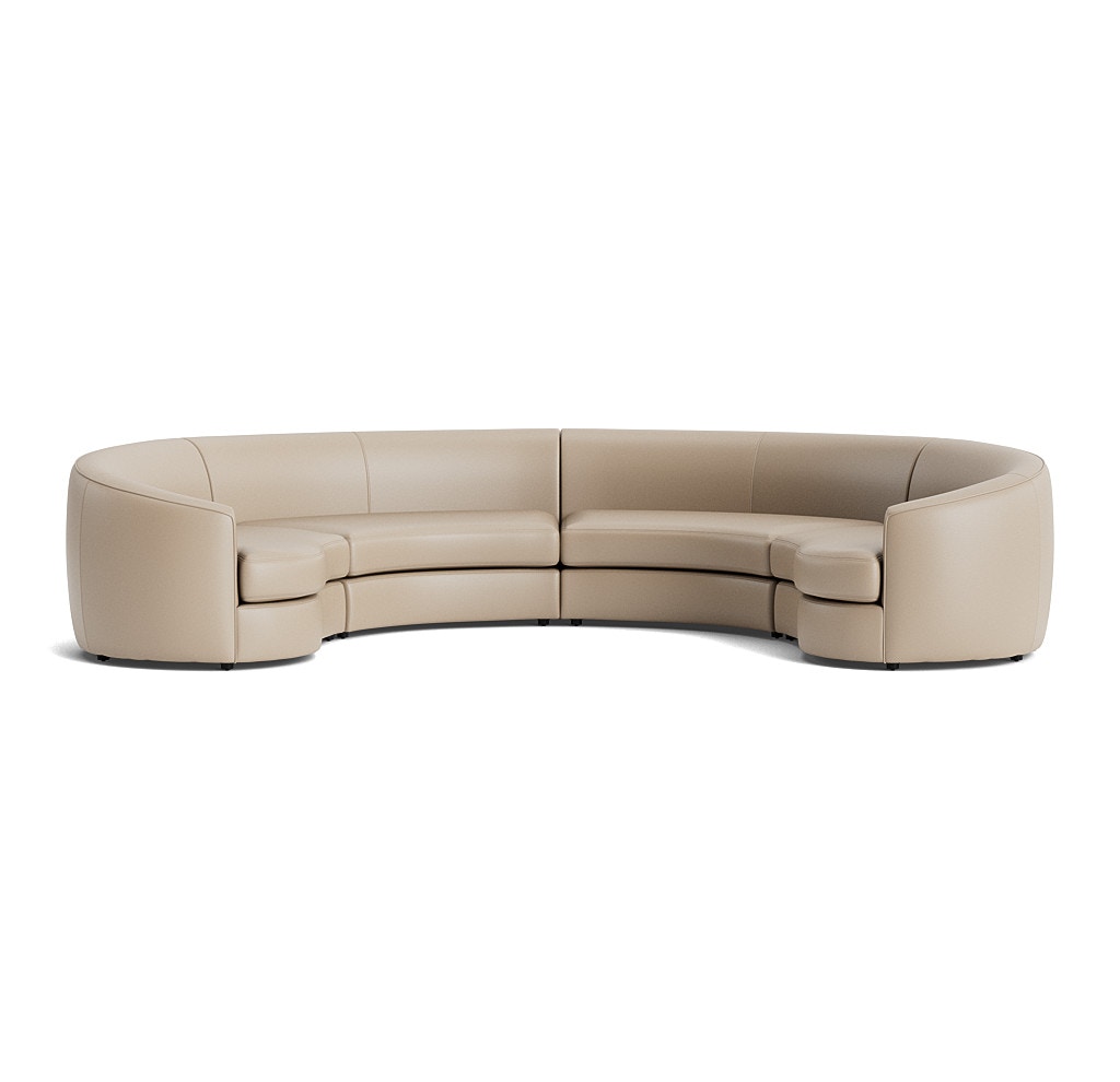  GISELLE 4-PIECE LEATHER SECTIONAL 