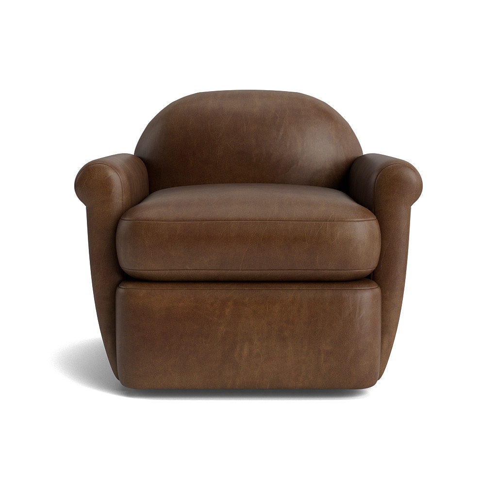  Tomas Leather Swivel Chair 