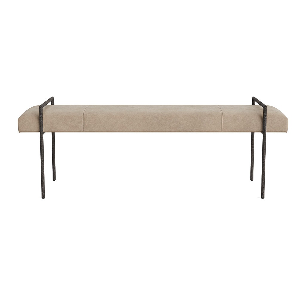  YVES LEATHER BENCH OTTOMAN 