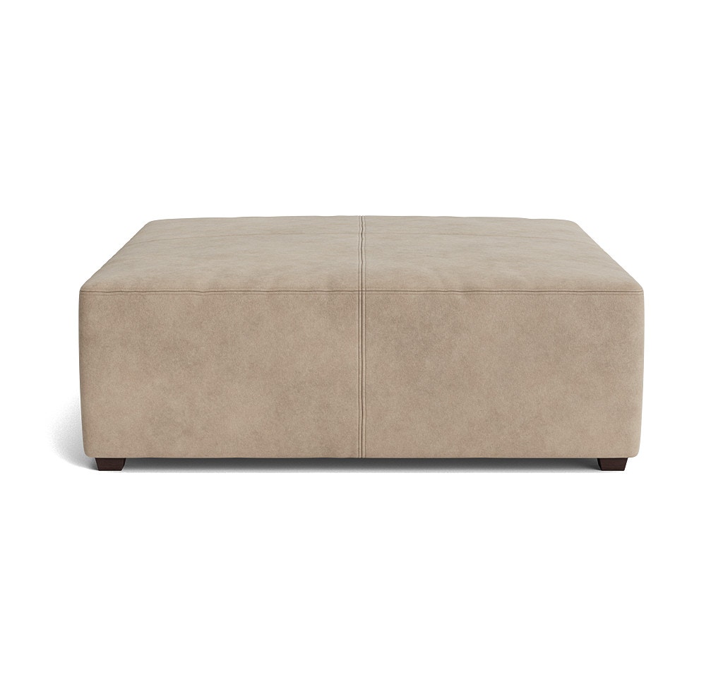  FRANNY SQUARE LEATHER OTTOMAN 