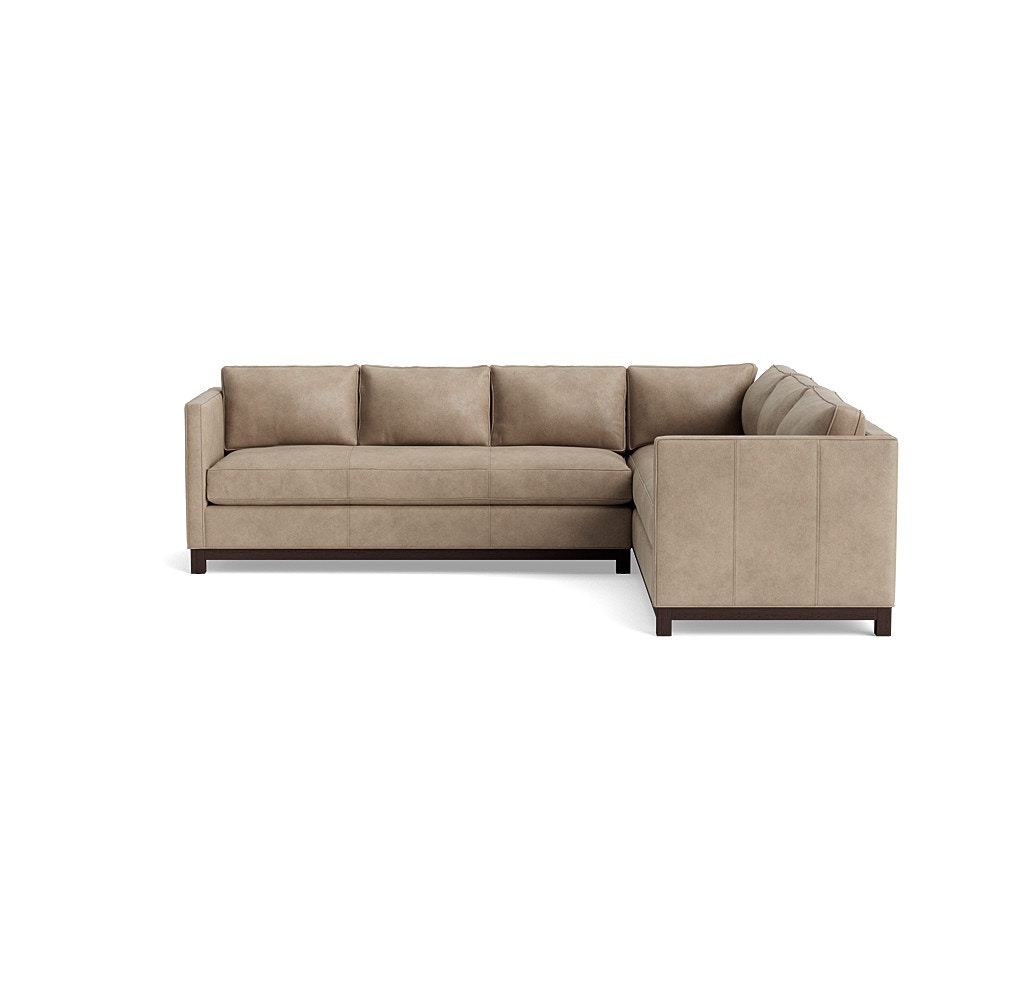  Clifton Leather Left Arm Sofa Sectional With Welt 