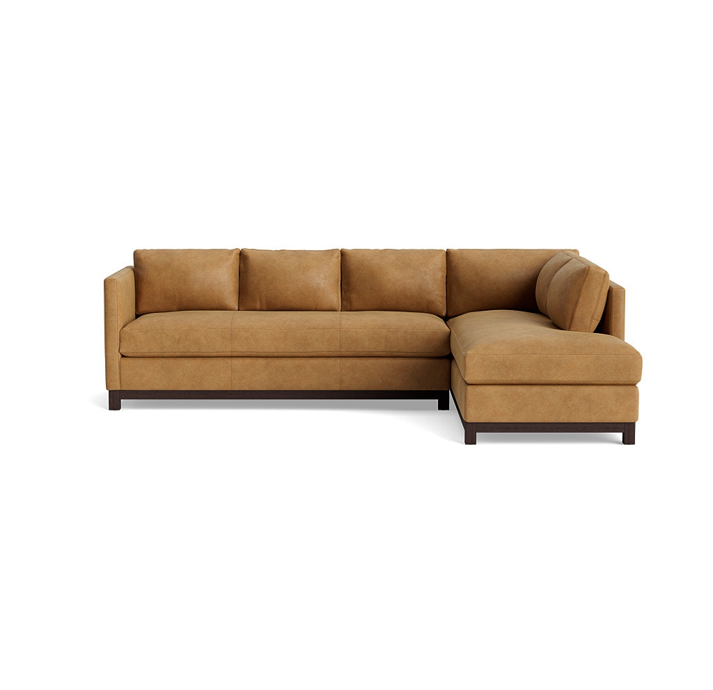  Clifton Leather Right Chaise Sectional 