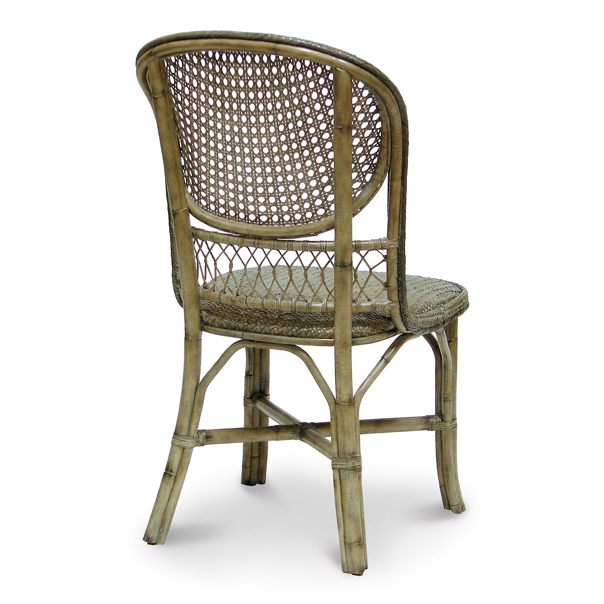  Antique Cane Side Chair Grey 