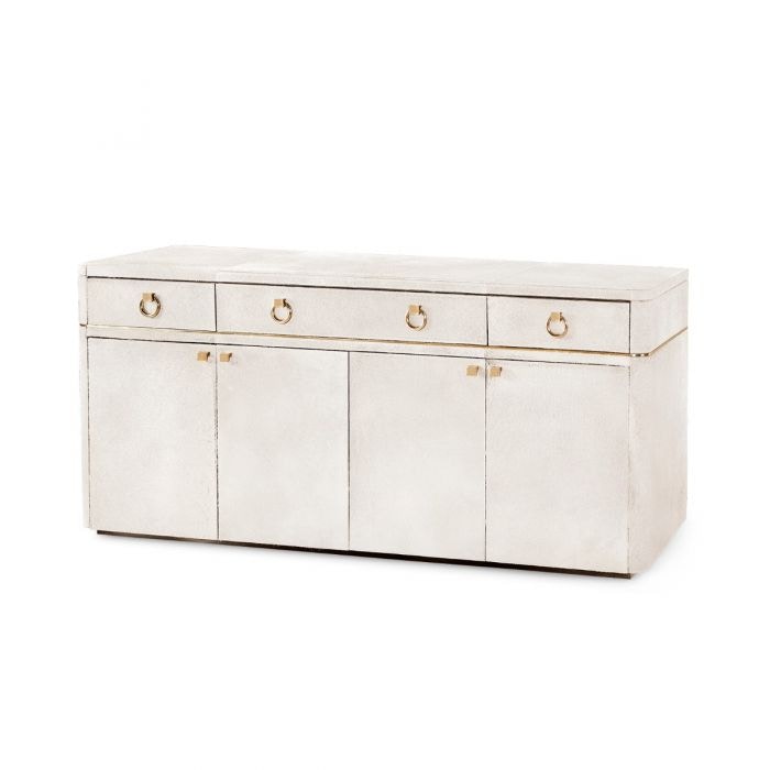  Andre 3-Drawer & 4-Door Cabinet, White 