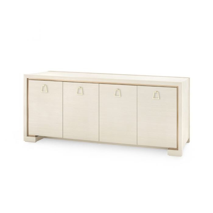  Blake 4-Door Cabinet, Blanched Oak 