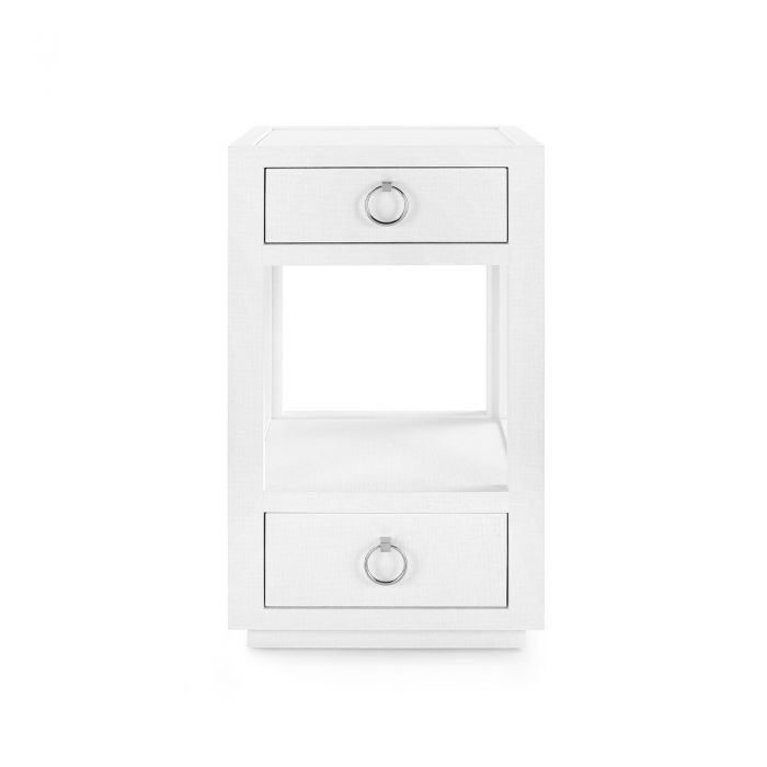  Camilla 2-Drawer Side Table, White 