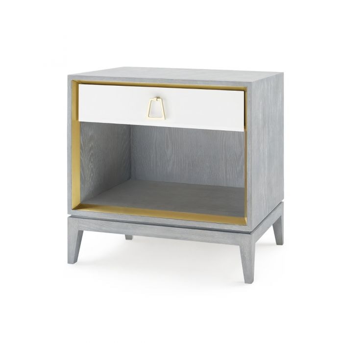  Cameron 1-Drawer Side Table, Gray 