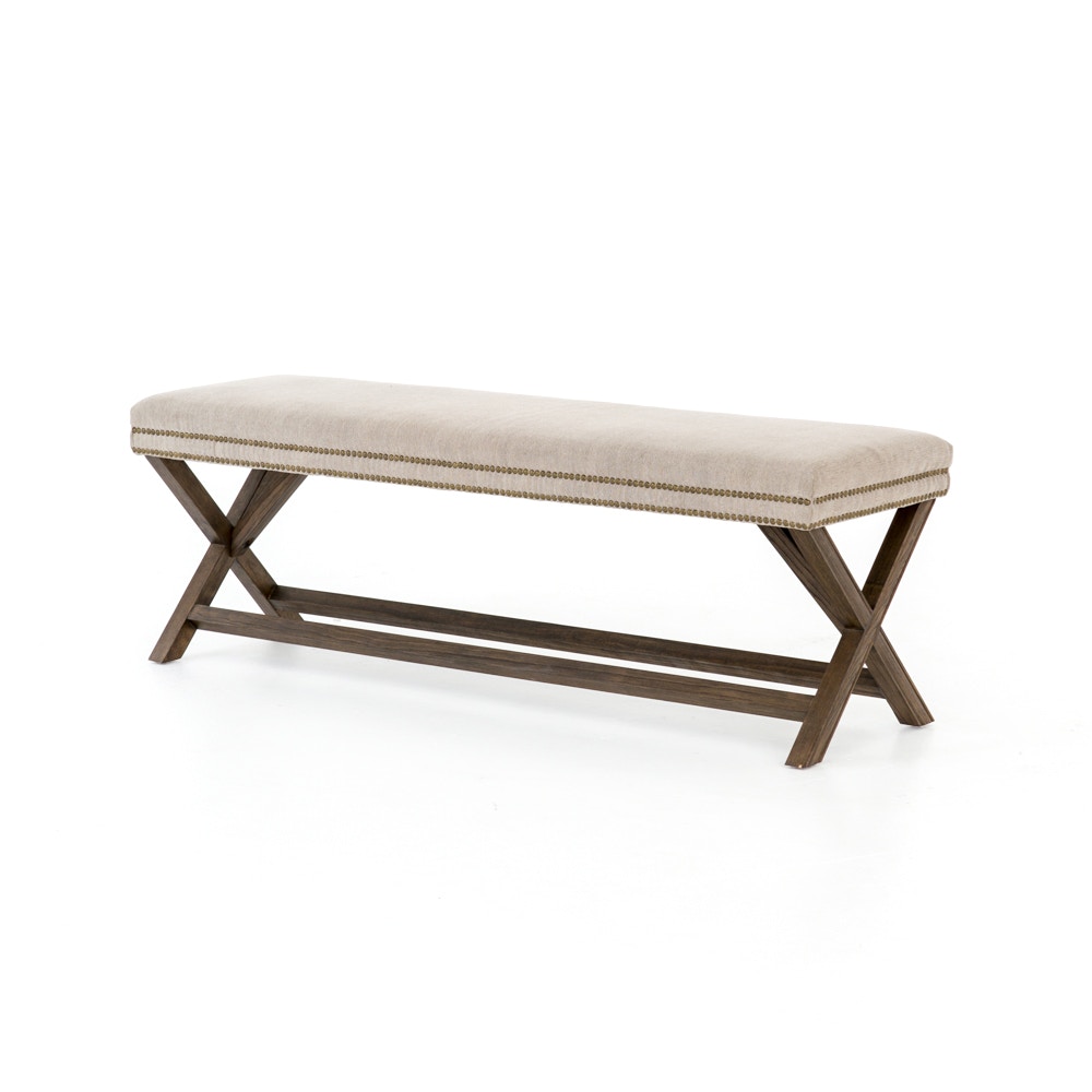 Four Hands Elyse Bench-59-Heather Twill Stone CASH-74J-426