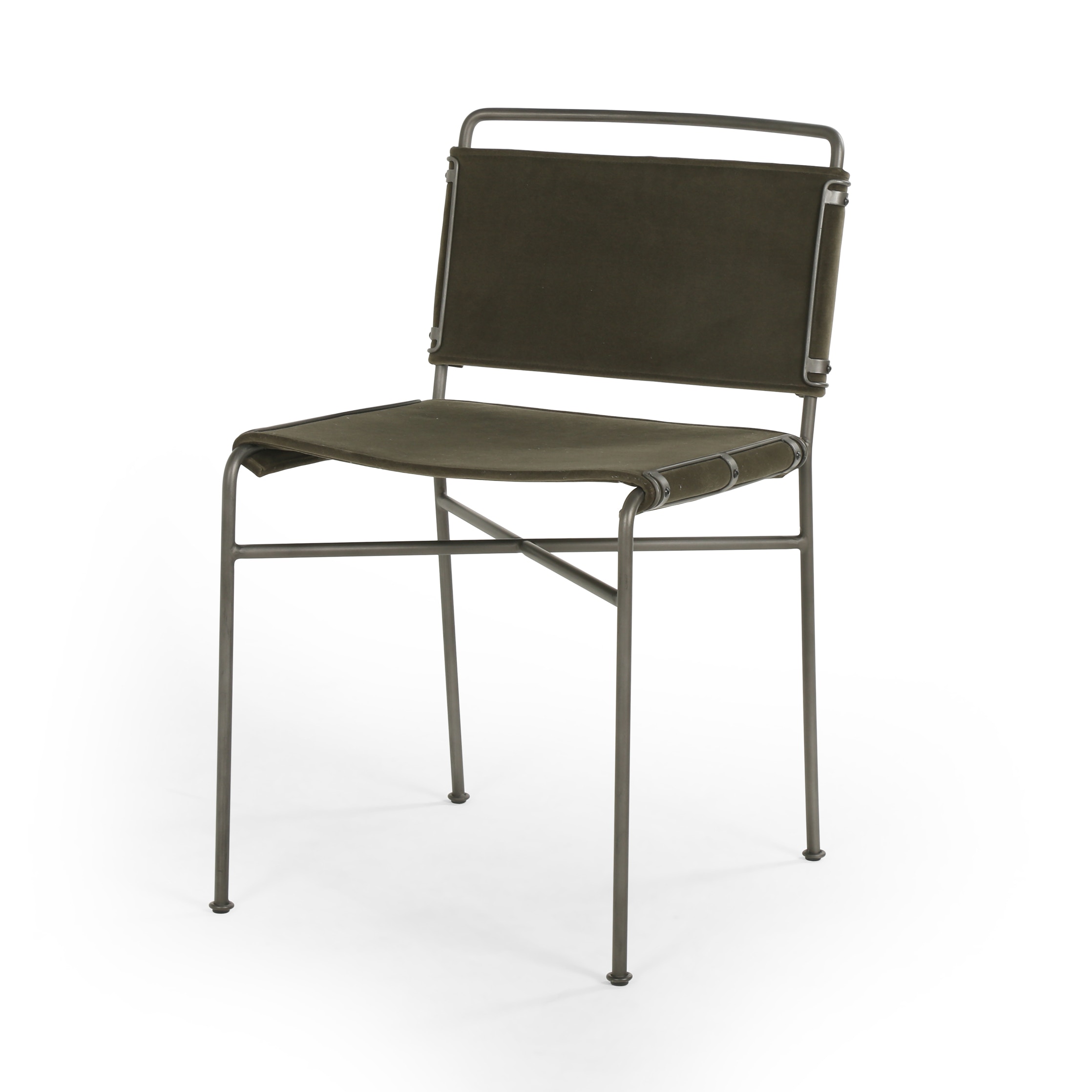  Wharton Dining Chair-Modern Velvet Loden 
