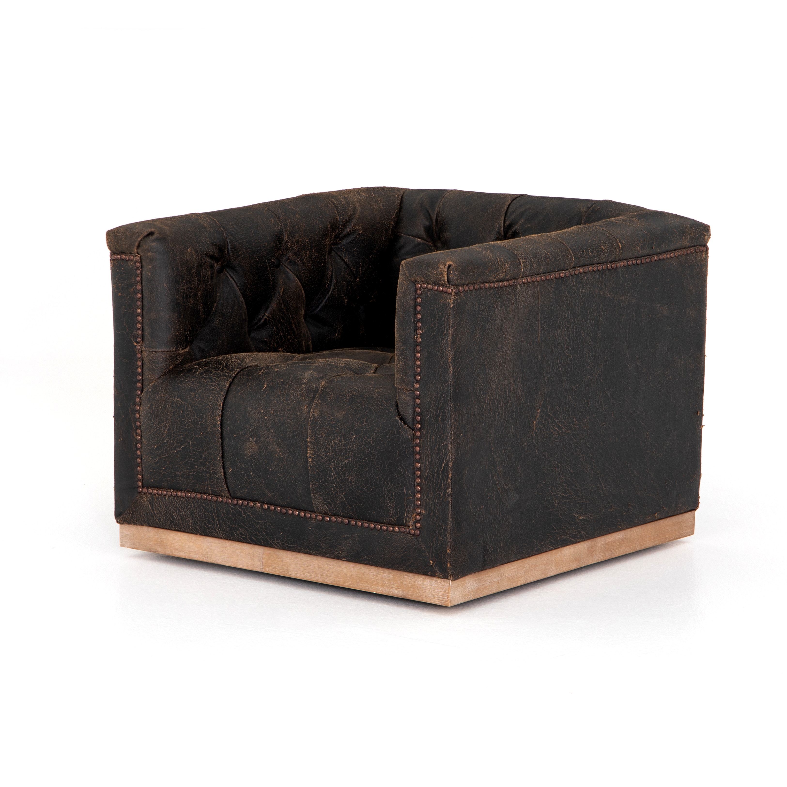  Maxx Swivel Chair-Destroyed Black 
