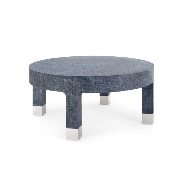 Bungalow 5 Living Room Dakota Round Coffee Table, Navy Blue DAK300