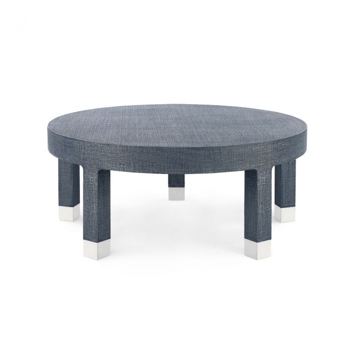 Bungalow 5 Living Room Dakota Round Coffee Table, Navy Blue DAK300
