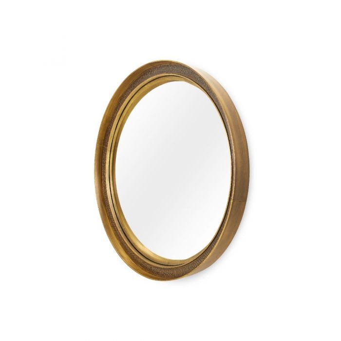  Dorian Small Mirror, Antique Brass 