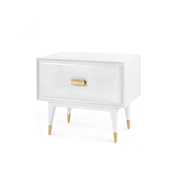  Elisa 1-Drawer Side Table, White 