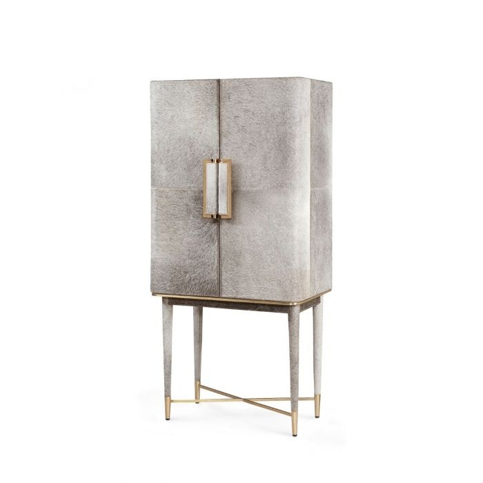  Florian Tall Bar Cabinet, Gray 
