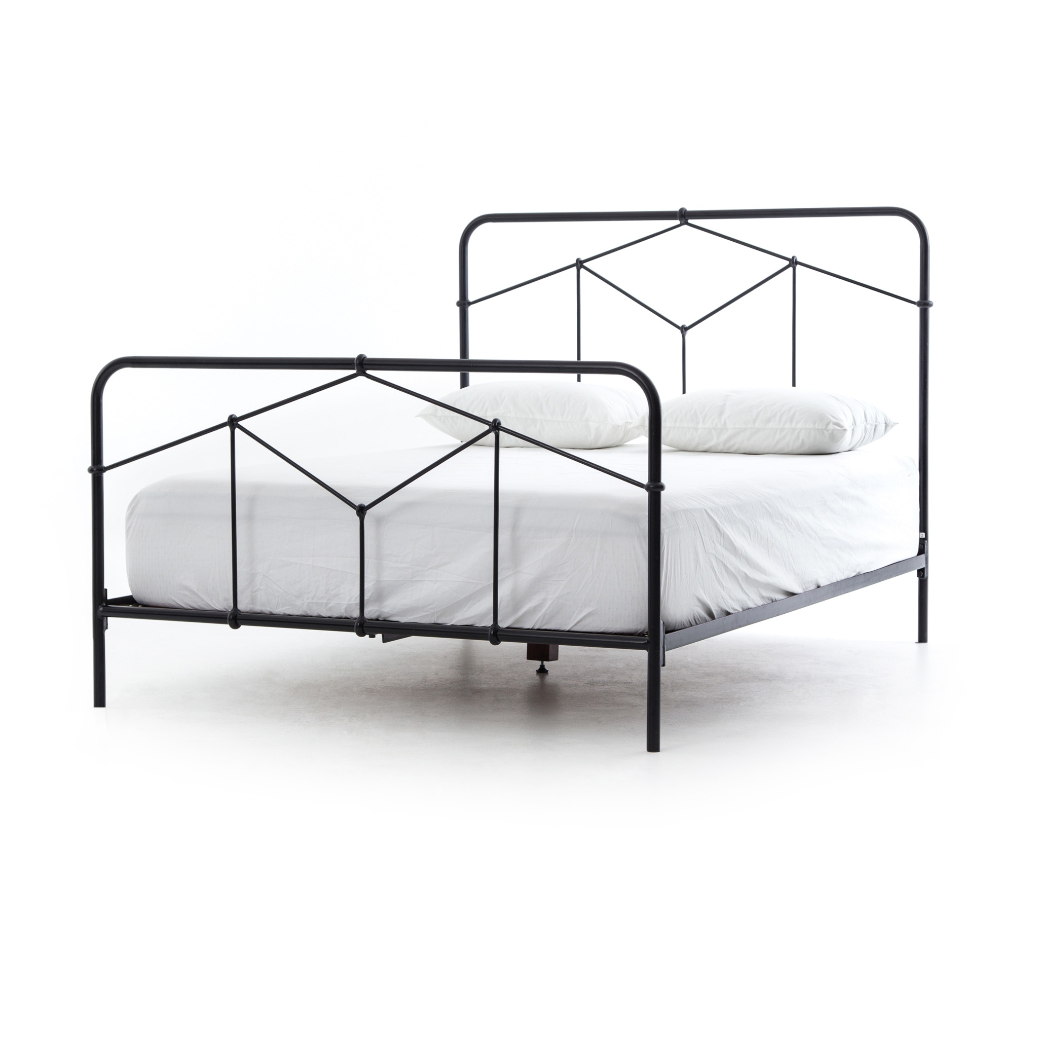  Casey Iron Queen Bed-Black 