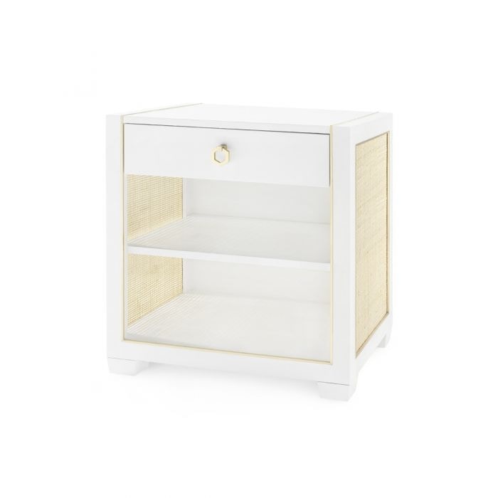  Karen 1-Drawer Side Table, White 
