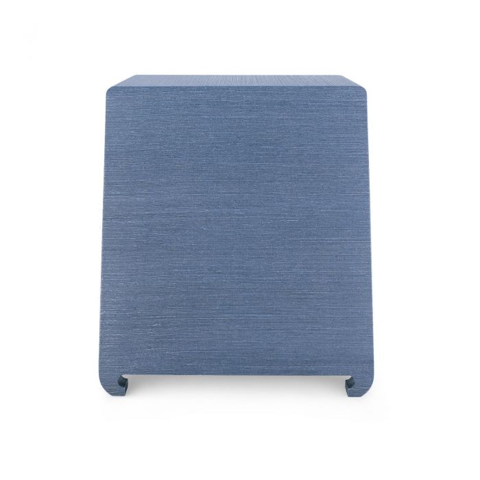  Ming 2-Drawer Side Table, Navy Blue 