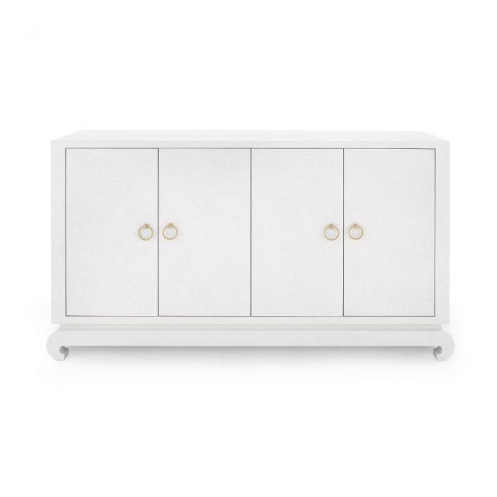  Meredith 4-Door Cabinet, White 