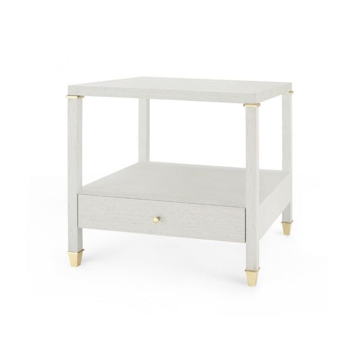  Pascal 1-Drawer Side Table, Silver 