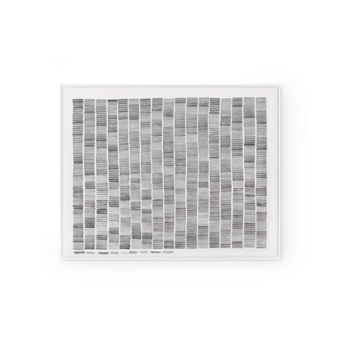  Rain Framed Silk Panel, Black 