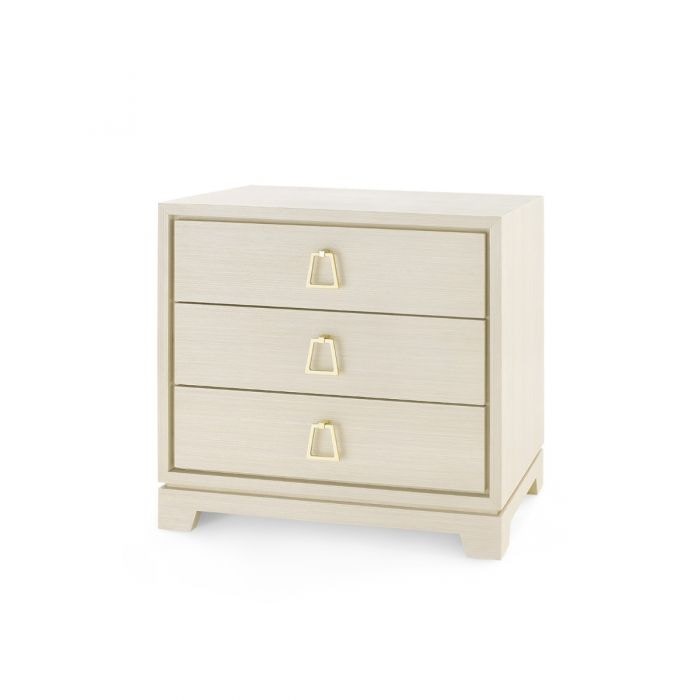  Stanford 3-Drawer Side Table, Blanched Oak 