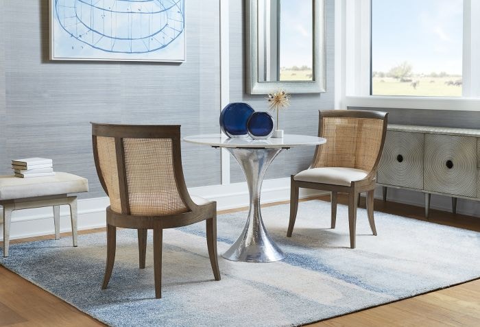  Stockholm Center Dining Table Base, Nickel 
